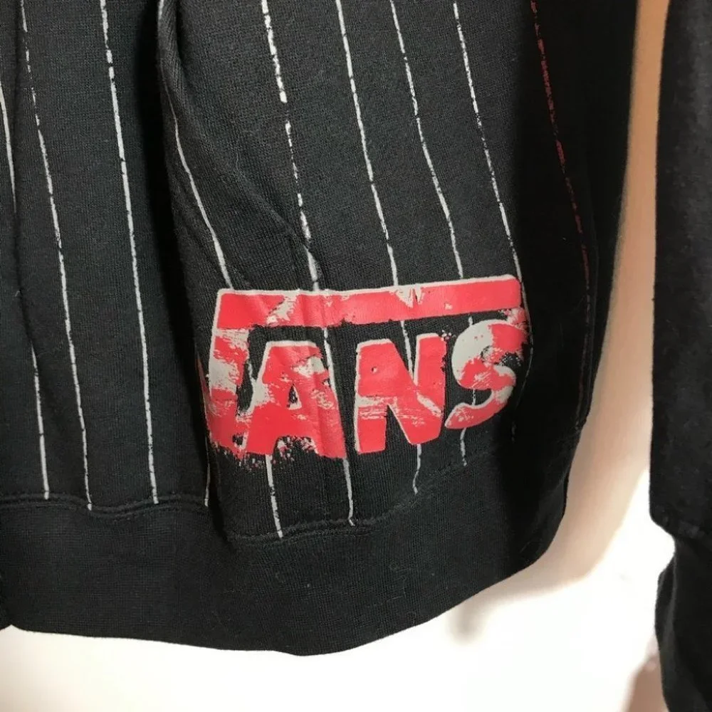 VANS LOGO HOODIE FULL ZIP Black JACKET With Pockets MEN'S SIZE XL NEW NWT - Picture 12 of 16